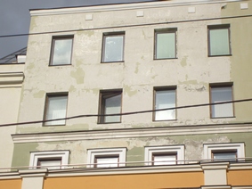 Косметический ремонт фасада здания Банк Москвы (до начала работ)