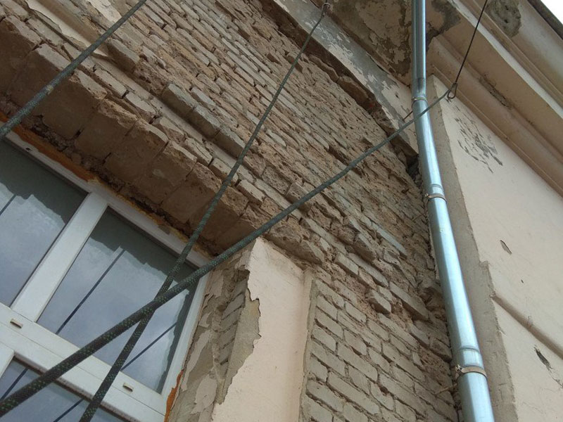 Капитальный ремонт фасада здания подстанции Ростокино
