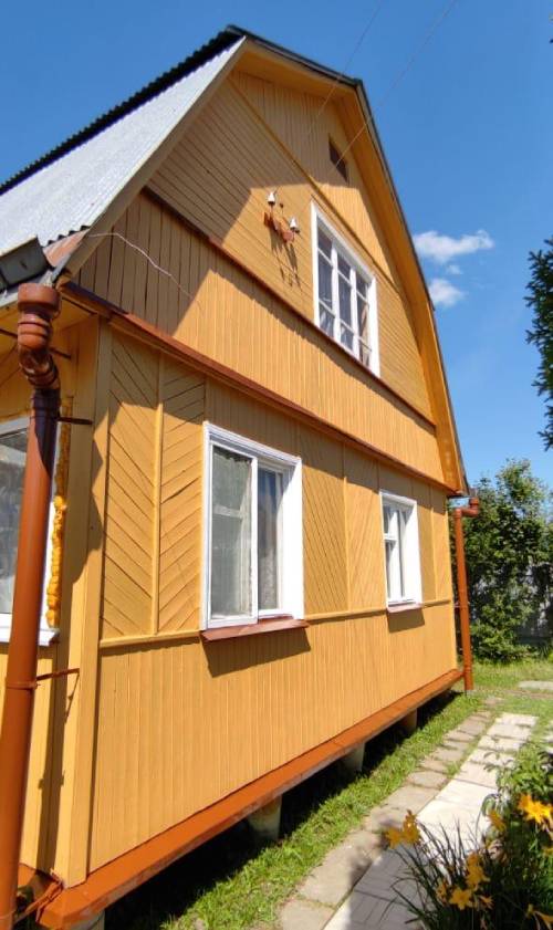 покраска деревянного дома в Серпухове в 2 слоя